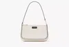 Kate Spade Sam Icon Shiny Mini Pochette In Parchment