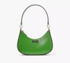 Kate Spade Sam Icon Shiny Saffino Leather Small Convertible Crossbody In Green