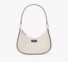 Kate Spade Sam Icon Shiny Saffino Leather Small Convertible Crossbody In Parchment
