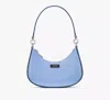 Kate Spade Sam Icon Shiny Small Convertible Crossbody In Genie Blue