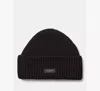 Kate Spade Sam Label Beanie In Black