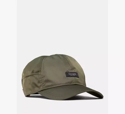 Kate Spade Sam Label Pocket Baseball Cap In Green