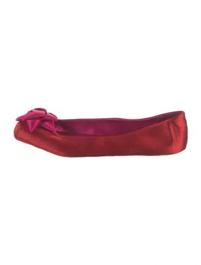 Pre-owned Kate Spade Satin Ballet Flats In Red