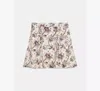 Kate Spade Satin Devore Mini Skirt In Multi