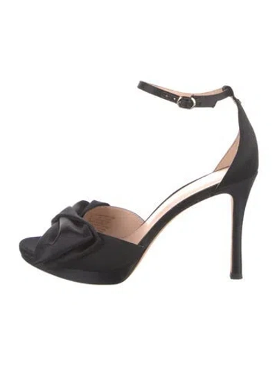 Pre-owned Kate Spade Satin D'orsay Pumps In Black