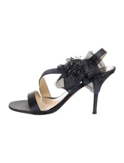 Pre-owned Kate Spade Satin Sandals In Blue