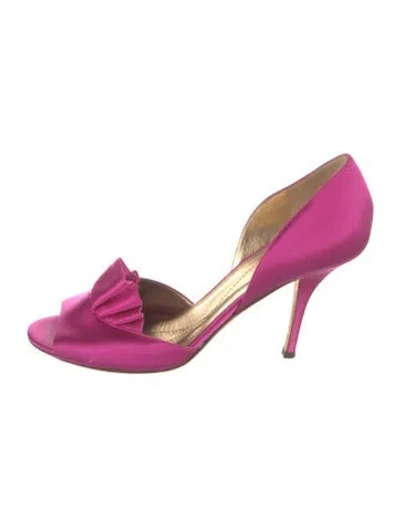 Pre-owned Kate Spade Satin Sandals In Pink