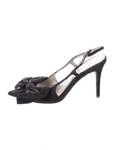 Pre-owned Kate Spade Satin Slingback Pumps In Blue
