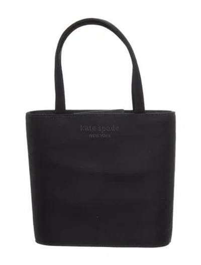 Pre-owned Kate Spade Satin Top Handle Bag In Black