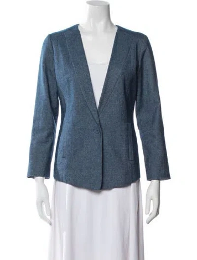 Pre-owned Kate Spade Saturday Blazer In Blue