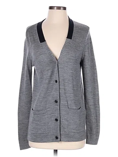 Pre-owned Kate Spade Saturday Wool Cardigan Sweater In Gray