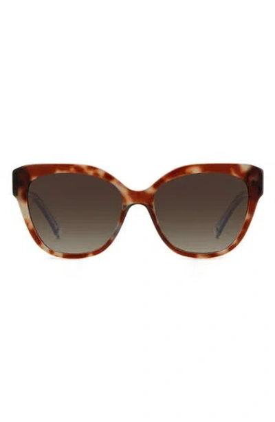 Kate Spade Savanna 57mm Gradient Cat Eye Sunglasses In Brown