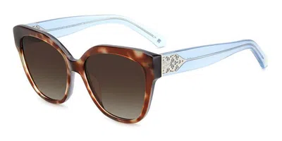 Kate Spade Savanna/g/s Asian Fit Ipr/ha Women's Sunglasses Tortoiseshell Size 57 In Brown