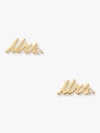 Kate Spade Goldplated & Cubic Zirconia Mrs. Stud Earrings In Clear/gold