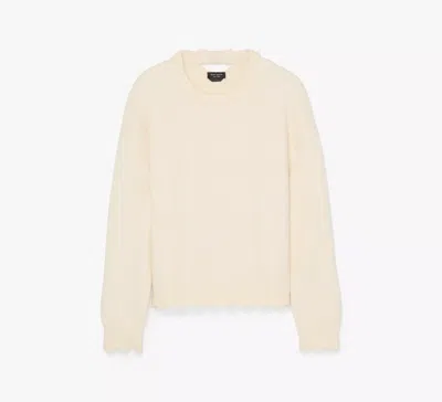 Kate Spade Scallop Bow Sweater In Cream
