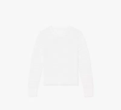 Kate Spade Scallop Lace Sweater In White