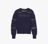 Kate Spade Scallop Lace Sweater In Blue