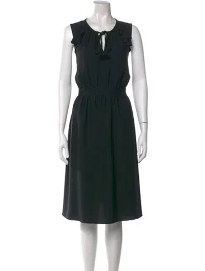Pre-owned Kate Spade Scoop Neck Knee-length Dress In Black