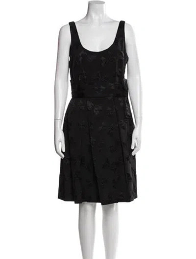 Pre-owned Kate Spade Scoop Neck Knee-length Dress In Black