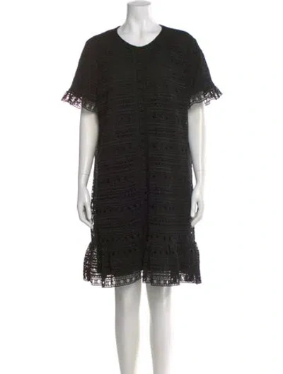 Pre-owned Kate Spade Scoop Neck Knee-length Dress In Black