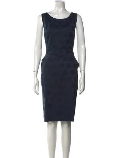 Pre-owned Kate Spade Scoop Neck Knee-length Dress In Blue