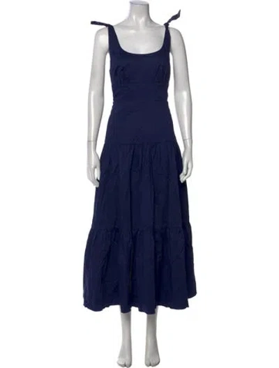 Pre-owned Kate Spade Scoop Neck Long Dress W/ Tags In Blue