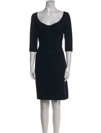 Pre-owned Kate Spade Scoop Neck Mini Dress In Black