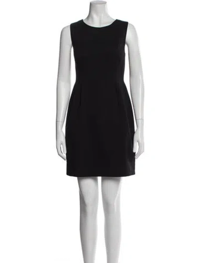 Pre-owned Kate Spade Scoop Neck Mini Dress In Black