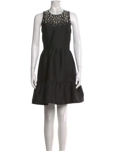 Pre-owned Kate Spade Scoop Neck Mini Dress In Black