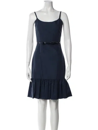 Pre-owned Kate Spade Scoop Neck Mini Dress In Blue