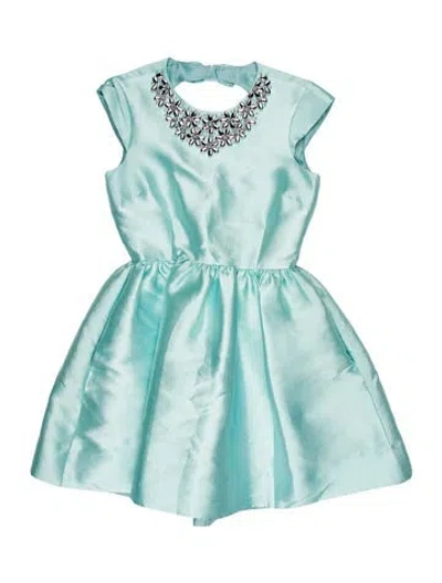 Pre-owned Kate Spade Scoop Neck Mini Dress In Blue
