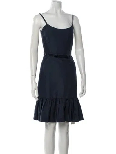 Pre-owned Kate Spade Scoop Neck Mini Dress In Blue