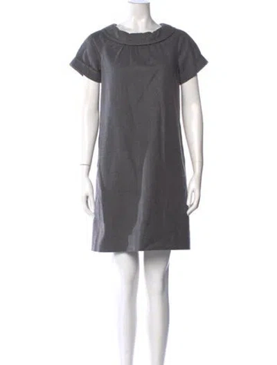 Pre-owned Kate Spade Scoop Neck Mini Dress In Gray