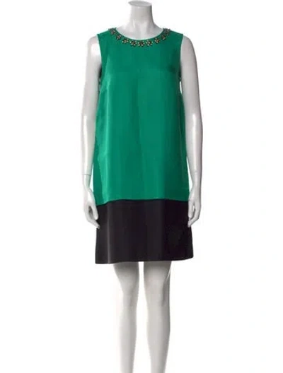Pre-owned Kate Spade Scoop Neck Mini Dress In Multi