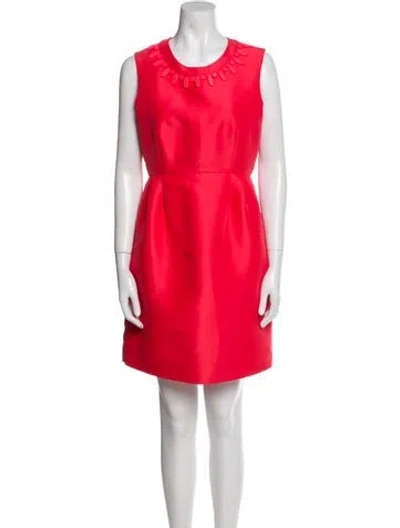 Pre-owned Kate Spade Scoop Neck Mini Dress In Orange
