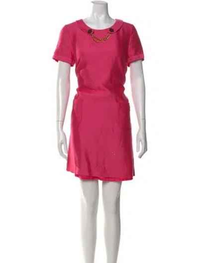 Pre-owned Kate Spade Scoop Neck Mini Dress In Pink