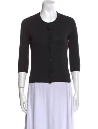 Pre-owned Kate Spade Scoop Neck Sweater In Black