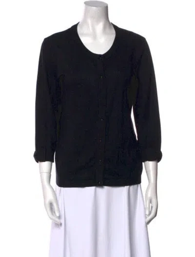 Pre-owned Kate Spade Scoop Neck Sweater In Black