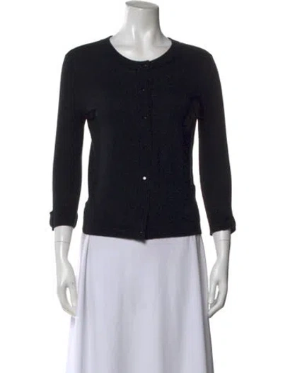 Pre-owned Kate Spade Scoop Neck Sweater In Black