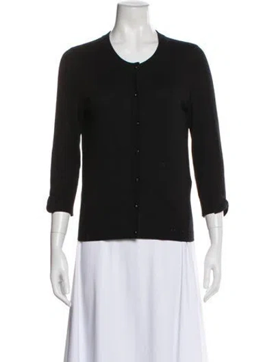 Pre-owned Kate Spade Scoop Neck Sweater In Black