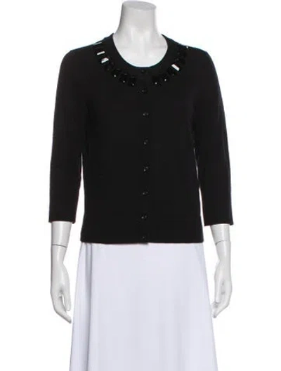Pre-owned Kate Spade Scoop Neck Sweater In Black