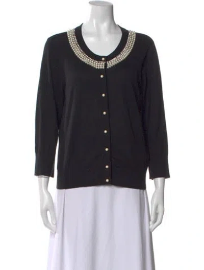 Pre-owned Kate Spade Scoop Neck Sweater In Black