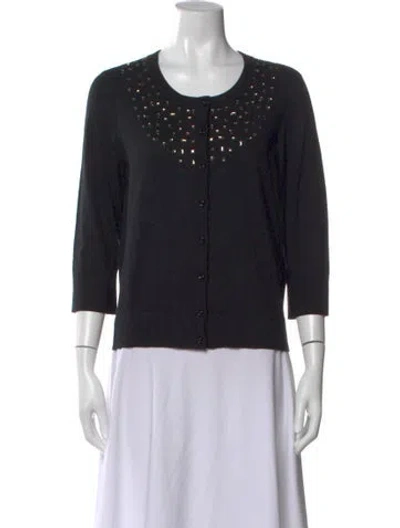 Pre-owned Kate Spade Scoop Neck Sweater In Black