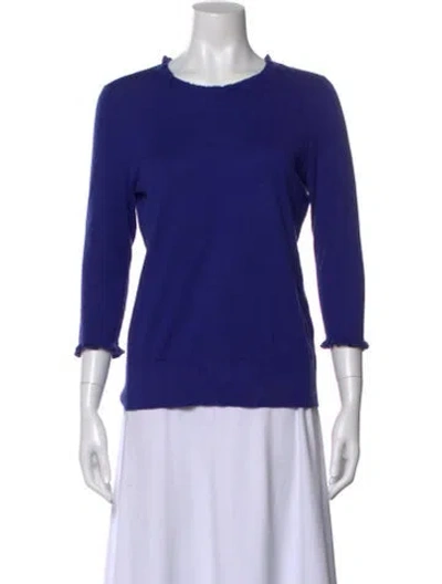 Pre-owned Kate Spade Scoop Neck Sweater In Blue
