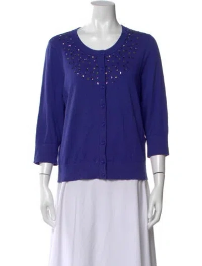 Pre-owned Kate Spade Scoop Neck Sweater In Blue