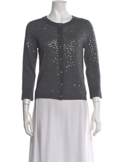 Pre-owned Kate Spade Scoop Neck Sweater In Gray