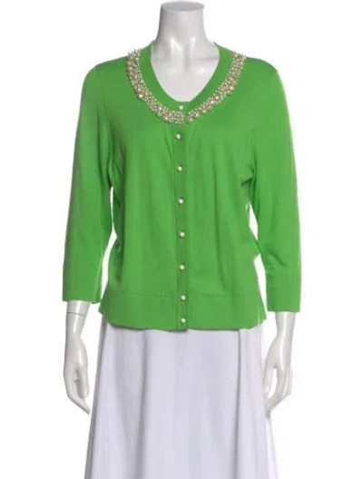Pre-owned Kate Spade Scoop Neck Sweater In Green