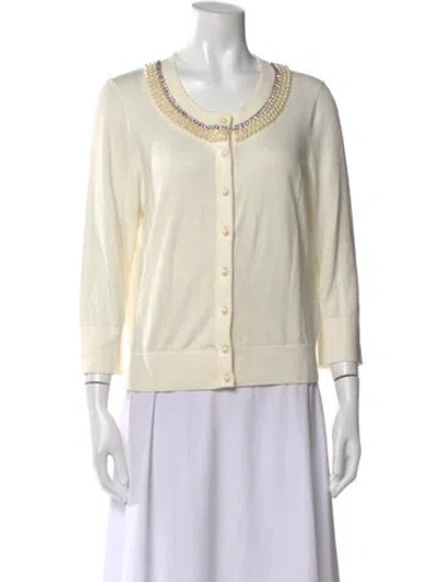 Pre-owned Kate Spade Scoop Neck Sweater In Neutral