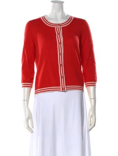 Pre-owned Kate Spade Scoop Neck Sweater In Red
