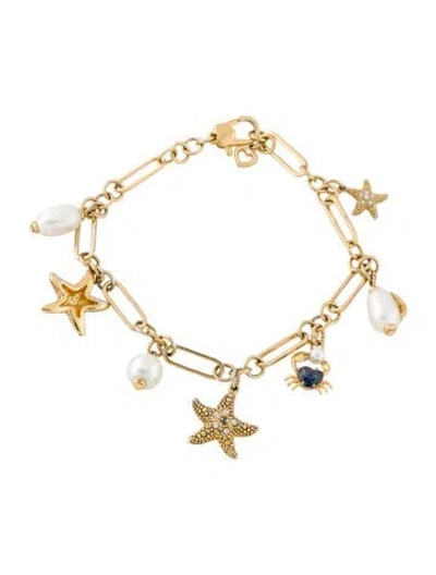 Pre-owned Kate Spade Sea Star Charm Bracelet, 7.25" In Multi